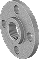 Image of Product. Front. Front orientation. Pipe and Fittings. Low-Pressure Brass and Bronze Threaded Pipe Flanges, Flanges, Flanged Fitting Connection, Threaded Fitting Connection, Female, Flat Surface.