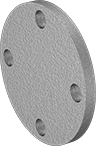 Image of Product. Flat Surface on Back. Back orientation. Pipe and Fittings. Low-Pressure Brass and Bronze Unthreaded Pipe Flanges, Blind Flanges, Flanged, Flat.
