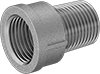 Image of Product. Female x Male. Front orientation. Pipe and Fittings. Low-Pressure Brass and Bronze Threaded Pipe Fittings, Straight Adapters, Male, Female, Threaded Fitting Connection.