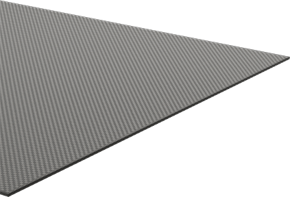 Image of Product. Front orientation. High-Strength Lightweight Carbon Fiber Sheet, Warp-Resistant, 12" X12" X1/16".