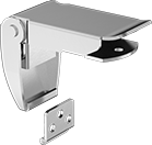 Image of Product. Front orientation. Draw Latches. Corner-Mount Draw Latches, Style E.