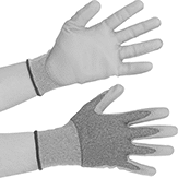 Image of ProductInUse. Front orientation. Gloves. Touch-Screen Cut-Protection Gloves.
