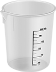 Image of Product. Front orientation. Beakers. Plastic Beakers, Polypropylene, Style C.