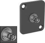 Image of Product. Front orientation. Contains Inset. Coaxial Connectors. Panel-Mount Coaxial Adapters, Micro BNC Male × Micro BNC Male.