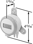 Image of Product. Front orientation. Contains Annotated. Differential Pressure Transmitters. Differential Pressure Transmitters with Digital Display for Air, Nylon Housing.
