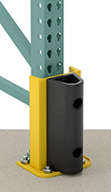 Image of ProductInUse. Front orientation. Rack Guards. Floor-Mount Steel Rack Guards, Style 2.