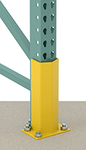 Image of ProductInUse. Front orientation. Rack Guards. Floor-Mount Steel Rack Guards, Style 1.