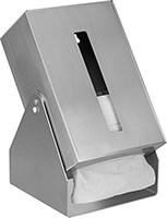 Image of ProductInUse. Front orientation. Wipe Dispensers. Folded Clean Room Wipes.