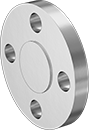 Image of Product. Raised Surface on Back. Back orientation. Pipe and Fittings. High-Pressure Stainless Steel Unthreaded Pipe Flanges, Forged Blind Flanges, Flanged, Raised.