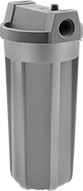 Image of Product. Front orientation. Filter Housings. Plastic Filter Housings with Cartridge for Reducing Sediment and Rust in Water, Opaque Housing.