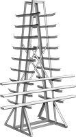 Image of Product. Front orientation. Pipe Racks. Horizontal-Storage A-Frame Pipe Racks.
