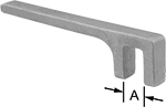 Image of Product. Front orientation. Contains Annotated. Valve Wheel Wrenches. Style 2.