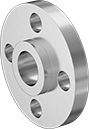 Image of Product. Slip-On. Front orientation. Pipe and Fittings. High-Pressure Stainless Steel Unthreaded Pipe Flanges, Forged Flanges, Slip-On Weld Female, Raised Surface.