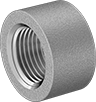 Image of Product. Female × Butt Weld. Front orientation. Pipe and Fittings. Low-Pressure Stainless Steel Threaded Pipe Fittings, Straight Adapters, Female, Butt-Weld Fitting Connection, Threaded Fitting Connection.