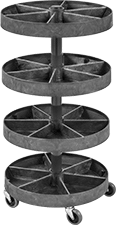 Image of Product. Front orientation. Bin Racks. Bench-Height Revolving Bin Racks.