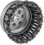 Image of Product. Front orientation. Cup and End Brushes. Long-Lasting Aggressive-Cleaning Cup Brushes for Flat Surfaces.