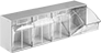 Image of Product. Front orientation. Bins. Stackable Tilt-Out Bins, Fixed Bin, Total of 4 Bins.
