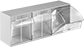 Image of Product. Front orientation. Bins. Stackable Tilt-Out Bins, Fixed Bin, Total of 3 Bins.