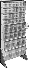 Image of ProductInUse. Front orientation. Bin Racks. Design-Your-Own Tilt-Out Bin Racks, Stationary, 1 Usable Side.