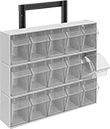 Image of Product. Front orientation. Bin Racks. Design-Your-Own Wall-Mount Tilt-Out Bin Racks.