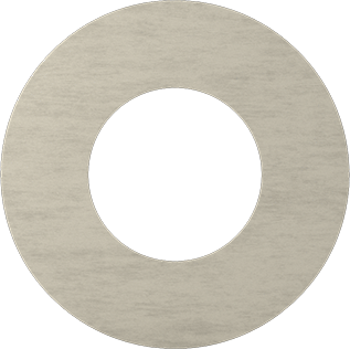 Image of Product. Front orientation. Water-Resistant Aramid-Reinforced SBR Gasket, for 1 Pipe Size, ANSI Class 150.