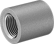 Image of Product. Female. Front orientation. Pipe and Fittings. Low-Pressure Stainless Steel Threaded Pipe Fittings, Straight Connectors, Threaded Fitting Connection, Female.
