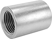 Image of Product. Female. Front orientation. Pipe and Fittings. Low-Pressure Stainless Steel Threaded Pipe Fittings, Straight Connectors, Threaded Fitting Connection, Female.