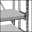 Image of Product. Front orientation. ZoomedIn view. Contains Border. Shelving. Extra Heavy Duty Shelving with Roll-Out Shelves.