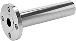 Image of Product. Raised Surface on Back. Back orientation. Pipe and Fittings. Low-Pressure Stainless Steel Unthreaded Pipe Flanges, Forged Long-Neck Flanges, Butt Weld, Raised Surface.
