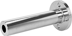 Image of Product. Front. Front orientation. Pipe and Fittings. Low-Pressure Stainless Steel Unthreaded Pipe Flanges, Forged Long-Neck Flanges, Butt Weld, Raised Surface.