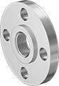 Image of Product. Raised Surface on Back. Back orientation. Pipe and Fittings. Low-Pressure Stainless Steel Threaded Pipe Flanges, Forged Flanges, Flanged Fitting Connection, Threaded Fitting Connection, Female, Raised Surface.