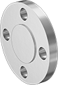 Image of Product. Raised Surface on Back. Back orientation. Pipe and Fittings. Low-Pressure Stainless Steel Unthreaded Pipe Flanges, Forged Blind Flanges, Flanged, Raised.