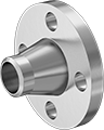 Image of Product. Front. Front orientation. Pipe and Fittings. Low-Pressure Stainless Steel Unthreaded Pipe Flanges, Forged Flanges, Butt Weld, Raised Surface.