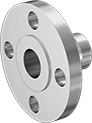 Image of Product. Butt Weld Raised Surface on Back. Back orientation. Pipe and Fittings. Low-Pressure Stainless Steel Unthreaded Pipe Flanges, Forged Flange Adapters, Butt Weld, Raised Surface.