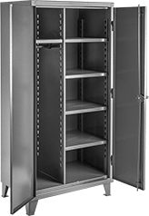 Image of Product. Front orientation. Cabinets. Heavy Duty Wardrobe Cabinets with Shelves.