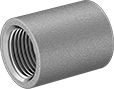 Image of Product. Female. Front orientation. Pipe and Fittings. Low-Pressure Aluminum Threaded Pipe Fittings, Straight Connectors, Threaded Fitting Connection, Female.