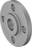 Image of Product. Front. Front orientation. Pipe and Fittings. Low-Pressure Aluminum Unthreaded Pipe Flanges, Reducing Flanges, Slip-On Weld Female, Flat Surface.