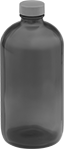 Image of Product. Front orientation. Bottles. Safety-Coated Glass Bottles, Amber.