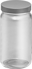 Image of Product. Front orientation. Jars. Safety-Coated Glass Jars.