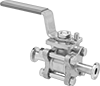 On/Off Valves with Sanitary Quick-Clamp Fittings for Food and Beverage