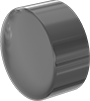 Image of Product. Front orientation. Pipe and Fittings. Easy-Access Underground Drain, Waste, and Vent Polyethylene Pipe Fittings for Water, Caps, Snap-Lock Female.