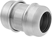 Image of Product. Front orientation. Pipe and Fittings. Low-Pressure Stainless Steel Compression Pipe Fittings, Straight Connectors with Gasket, Compression.