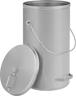 Image of Product. Front orientation. Tanks. Food and Beverage Round Metal Batch Tanks, Style D.