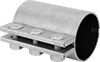 Low-Pressure Galvanized Iron and Steel Clamp-On Pipe Fittings
