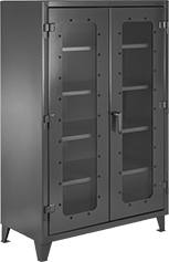 Image of Product. Front orientation. Cabinets. Extra Heavy Duty Shelf Cabinets with Clear-View Doors.