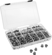 Image of Product. Front orientation. Protective Plugs. Hollow Tapered Plug Assortments.