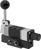 Image of Product. Front orientation. Directional Control Valves. Two-Speed Two-Action Air Directional Control Valves with Full Shut-Off, Style B.