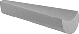 Image of Product. Front orientation. Sharpening Stones. Handheld Sharpening Stones, Tapered Crescent Stone—For Curved Blade Edges.