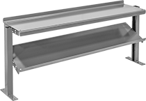 Image of Product. Front orientation. Workbench Shelves. Adjustable Upper Workbench Shelves, 2 Shelves.