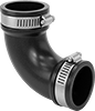 Drain, Waste, and Vent PVC Clamp-On Pipe Fittings for Water